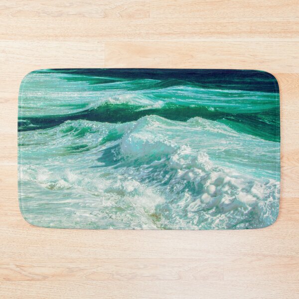 Item preview, Turquoise Blue Ocean Summer Beach Foamy Waves designed and sold by MyArt23.