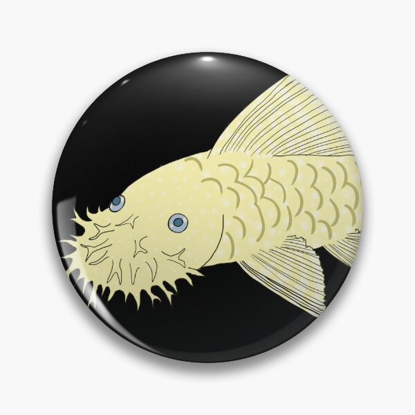Item preview, Blue Eye Albino Bristlenose Pleco - Vanilla Flavor - Black Background designed and sold by ReverendMothman.