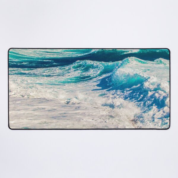 Item preview, Turquoise Blue Ocean Summer Beach Foamy Waves with Beige Sand designed and sold by MyArt23.