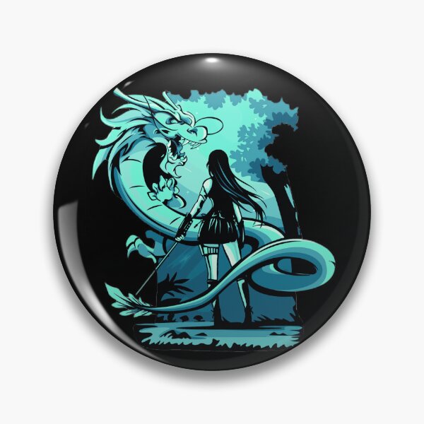 Item preview, Turquoise Anime Girl Samurai and Dragon design designed and sold by Dven-Clothes.