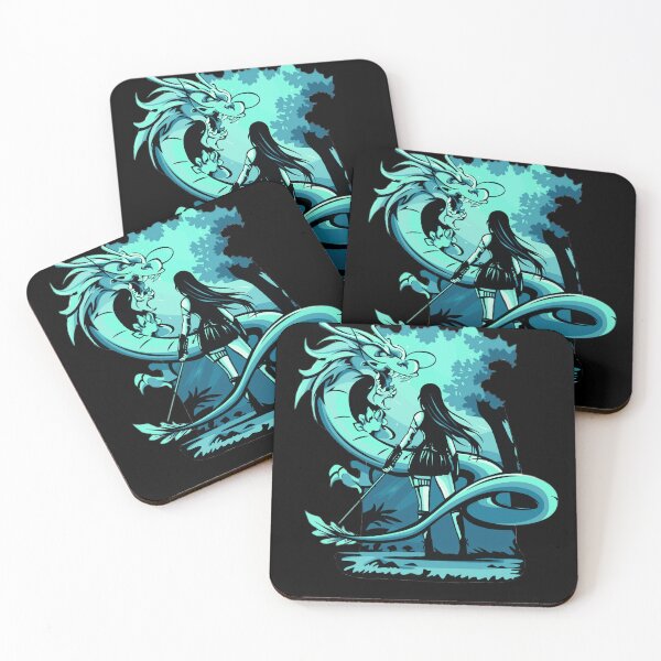 Item preview, Turquoise Anime Girl Samurai and Dragon design designed and sold by Dven-Clothes.