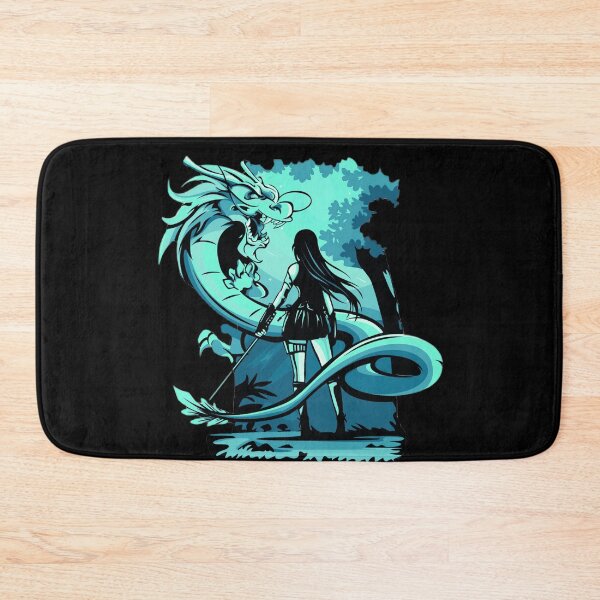 Item preview, Turquoise Anime Girl Samurai and Dragon design designed and sold by Dven-Clothes.