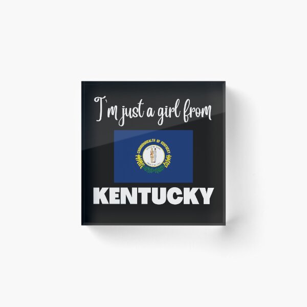 Item preview, I’m just a girl from Kentucky- State pride design for women and girls designed and sold by DesignsByDaddy.