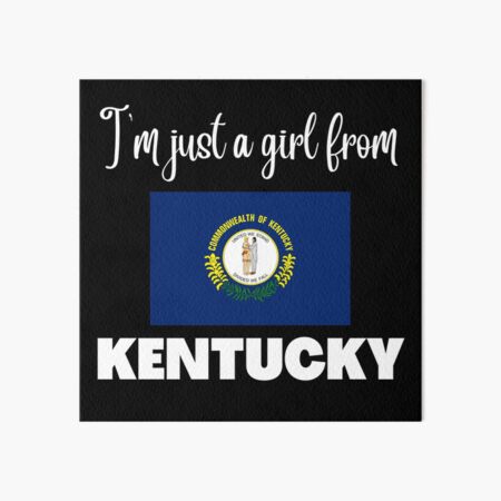 Item preview, I’m just a girl from Kentucky- State pride design for women and girls designed and sold by DesignsByDaddy.