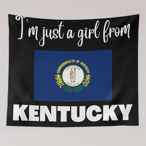 Item preview, I’m just a girl from Kentucky- State pride design for women and girls designed and sold by DesignsByDaddy.