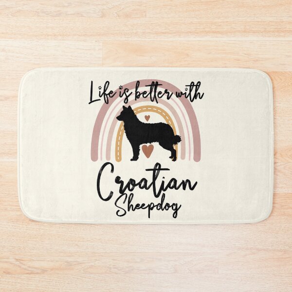Item preview, Croatian Sheepdog Dog Rainbow Aesthetic Boho designed and sold by rafaeltto.