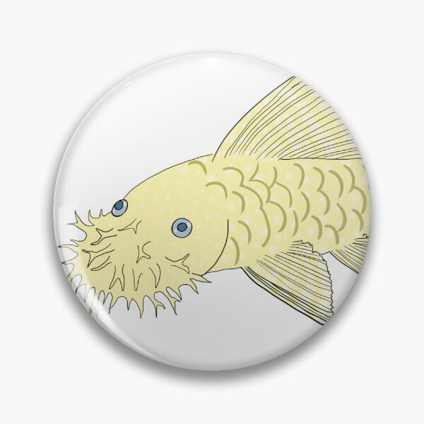 Item preview, Blue Eye Albino Bristlenose Pleco - Vanilla Flavor - White Background designed and sold by ReverendMothman.