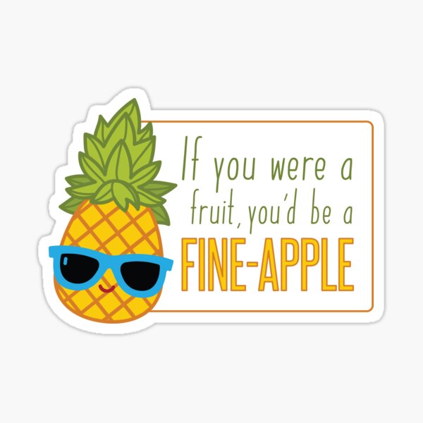 FiINE-APPLE - Cartoon Pineapple Sticker