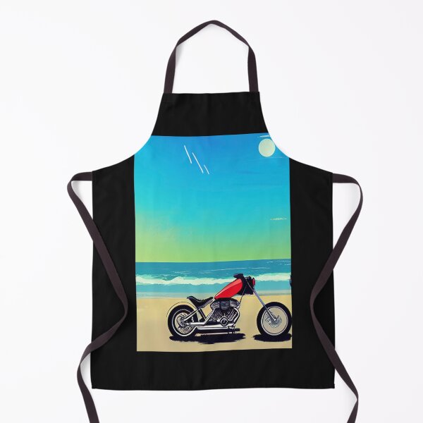 Item preview, RETRO STYLE CHOPPER MOTORCYCLE ON A BEACH designed and sold by sailorsam1805.