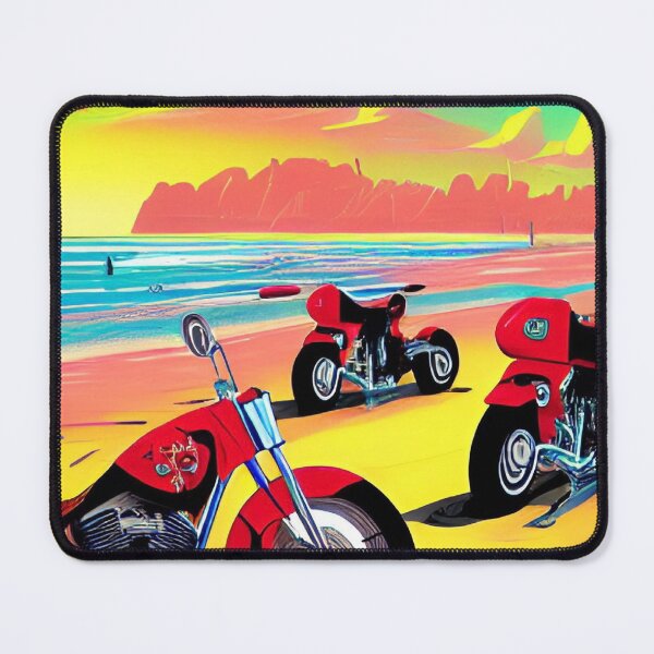 Item preview, SURREAL RETRO MOTORCYCLES ON A BEACH designed and sold by sailorsam1805.