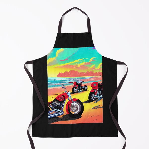 Item preview, SURREAL RETRO MOTORCYCLES ON A BEACH designed and sold by sailorsam1805.