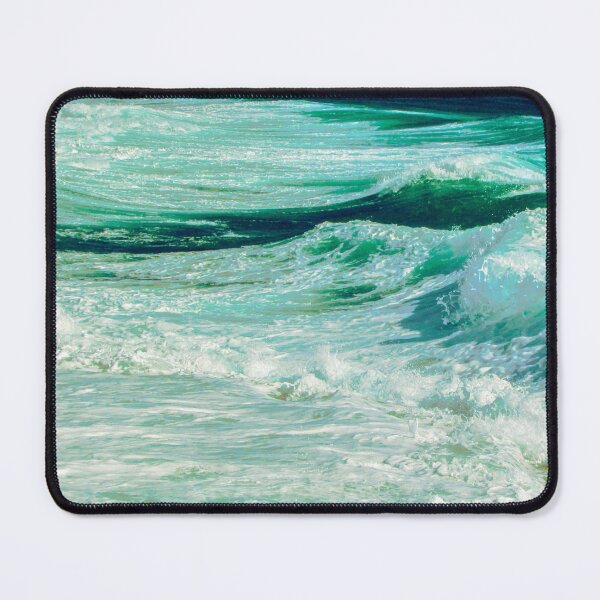 Item preview, Green Ocean Summer Beach Foamy Waves with Beige Sand designed and sold by MyArt23.