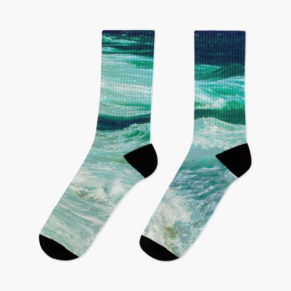 Item preview, Green Ocean Summer Beach Foamy Waves with Beige Sand designed and sold by MyArt23.