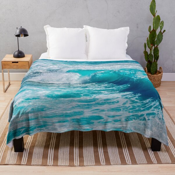 Item preview, Turquoise Blue Ocean Summer Beach Foamy Waves designed and sold by MyArt23.