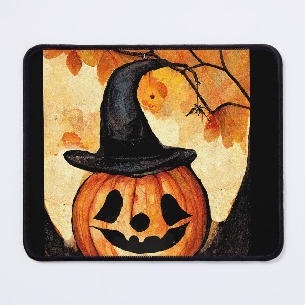 Item preview, JACK-O-LANTERN WEARING WITCHES HAT designed and sold by Debra J Brown.