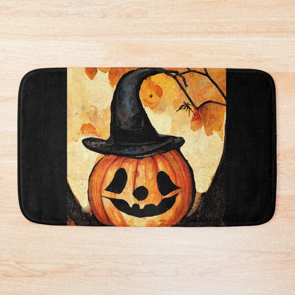 Item preview, JACK-O-LANTERN WEARING WITCHES HAT designed and sold by Debra J Brown.