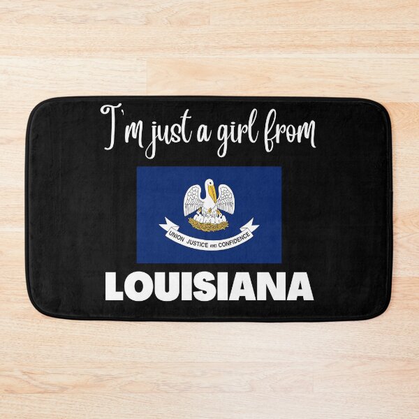 Item preview, I’m just a girl from Louisiana- State pride design for women and girls designed and sold by DesignsByDaddy.