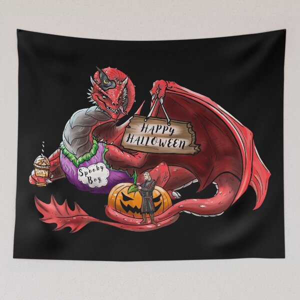 Item preview, Caraxes and Daemon Parody - Dragon Halloween, Spooky Season, pumpkin designed and sold by DiiMotion.