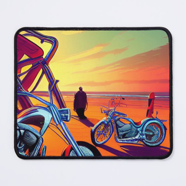Item preview, SPOOKY SURREAL RETRO MOTORCYCLES ON A BEACH designed and sold by sailorsam1805.