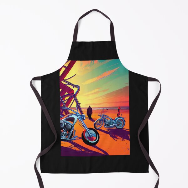 Item preview, SPOOKY SURREAL RETRO MOTORCYCLES ON A BEACH designed and sold by sailorsam1805.