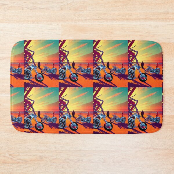 Item preview, SPOOKY SURREAL RETRO MOTORCYCLES ON A BEACH designed and sold by sailorsam1805.