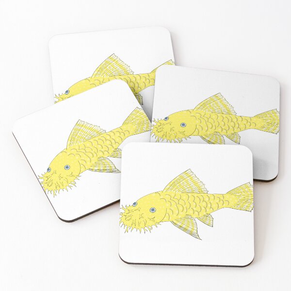 Item preview, Blue Eye Lemon Bristlenose Pleco - Lemon Flavor - White Background designed and sold by ReverendMothman.