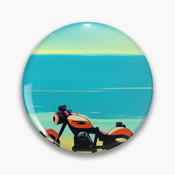 Item preview, CLASSIC RETRO STYLE MOTORCYCLE ON A BEACH designed and sold by sailorsam1805.