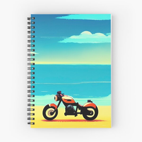 Item preview, CLASSIC RETRO STYLE MOTORCYCLE ON A BEACH designed and sold by sailorsam1805.