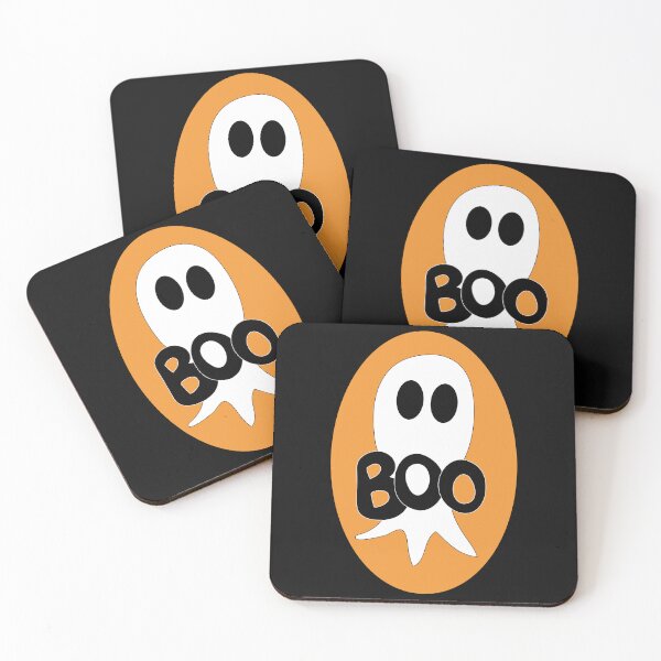 Item preview, Cute Halloween ghost cartoon with BOO text  designed and sold by AngelDawnDesign.