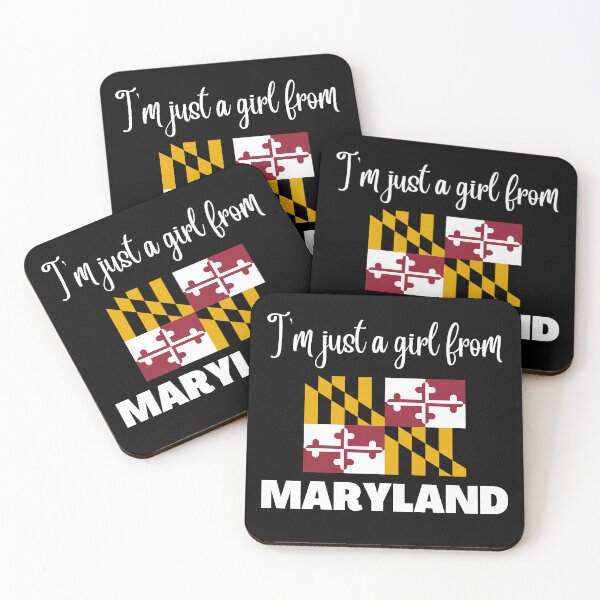 Item preview, I’m just a girl from Maryland- State pride design for women and girls designed and sold by DesignsByDaddy.