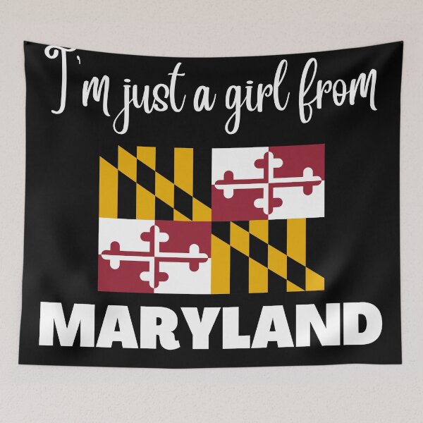 Item preview, I’m just a girl from Maryland- State pride design for women and girls designed and sold by DesignsByDaddy.