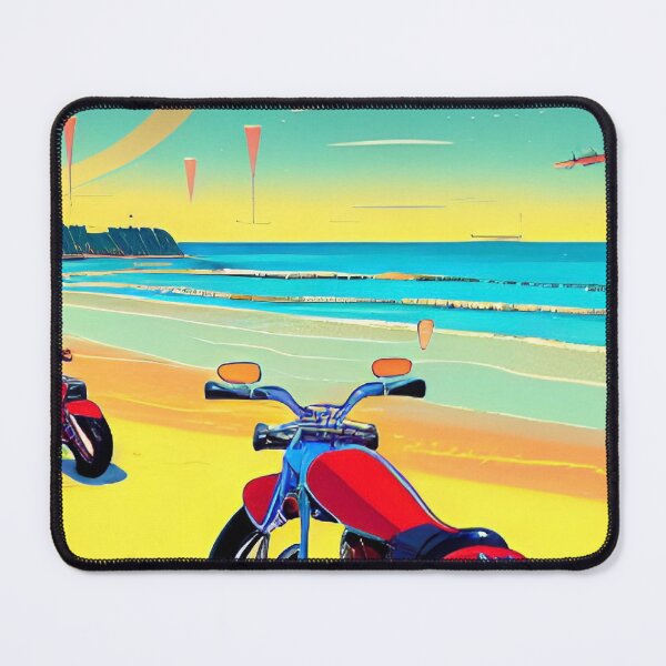 Item preview, COOL CLASSIC RETRO STYLE MOTORCYCLES ON A BEACH designed and sold by sailorsam1805.