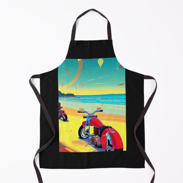 Item preview, COOL CLASSIC RETRO STYLE MOTORCYCLES ON A BEACH designed and sold by sailorsam1805.