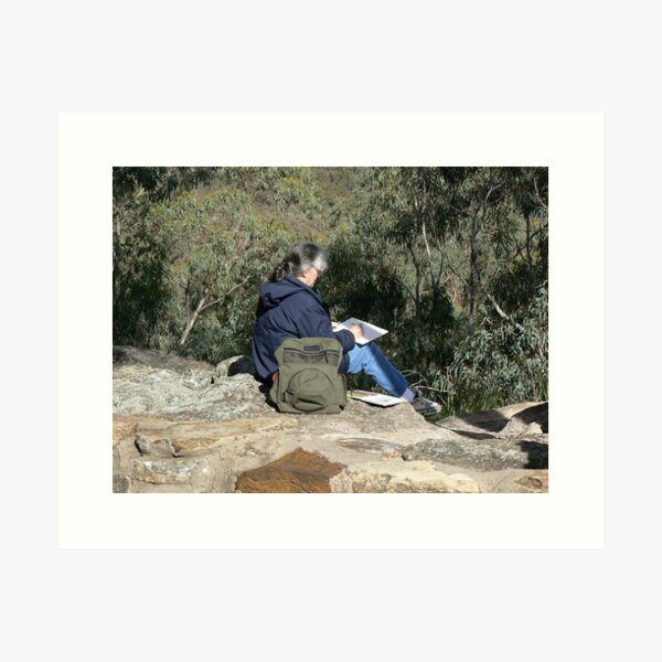 Item preview, Artist at work in the Warrumbungles designed and sold by ginnymac.