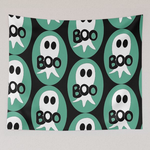 Item preview, Cute Halloween ghost cartoon with BOO text  designed and sold by AngelDawnDesign.