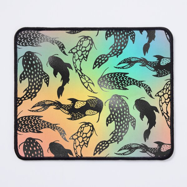 Item preview, Rainbow and Black Pattern with Carp designed and sold by LDTreasures.