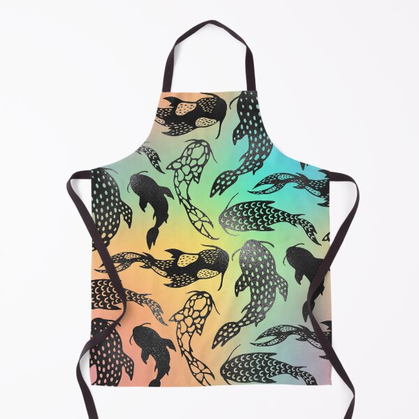 Item preview, Rainbow and Black Pattern with Carp designed and sold by LDTreasures.