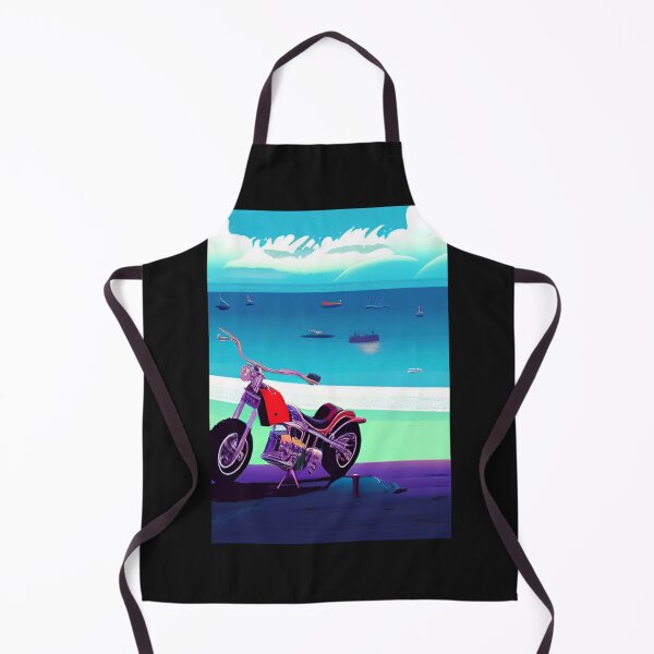 Item preview, RETRO STYLE MOTORCYCLE AT THE BEACH designed and sold by sailorsam1805.