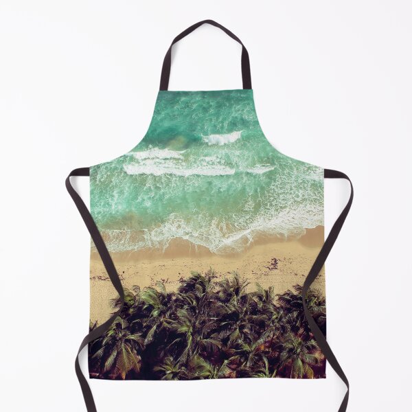 Item preview, Summer Beach Island with Foamy Waves, Beige Sand and Palm Trees designed and sold by MyArt23.