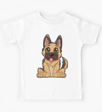 German Shepherd Cute Puppy T Shirt Funny Dog Puppies Gift Kids Tee