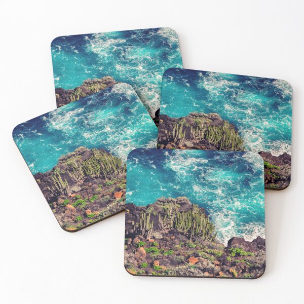 Item preview, Playa de verano en el océano azul profundo, isla, olas espumosas designed and sold by MyArt23.