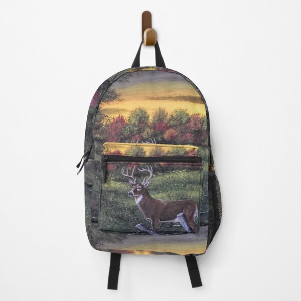 Item preview, Autumn Deer & Old Fence Painting designed and sold by SistersInArtN.