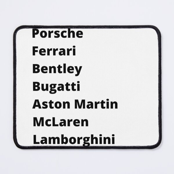 Item preview, Supercar List designed and sold by scajigal.
