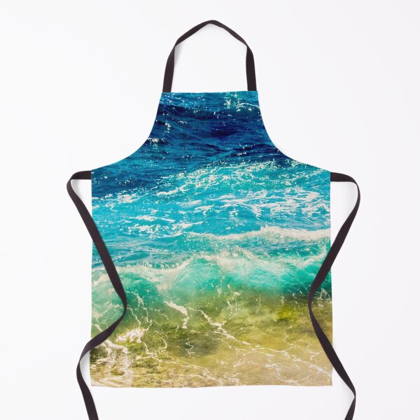 Artikelvorschau, Blauer türkisfarbener Ozean Sommerstrand Schaumige Wellen mit beigem Sand entworfen und verkauft von MyArt23.