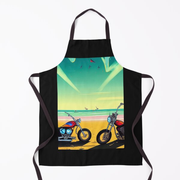 Item preview, COOL RETRO STYLE MOTORCYCLES AT THE BEACH designed and sold by sailorsam1805.