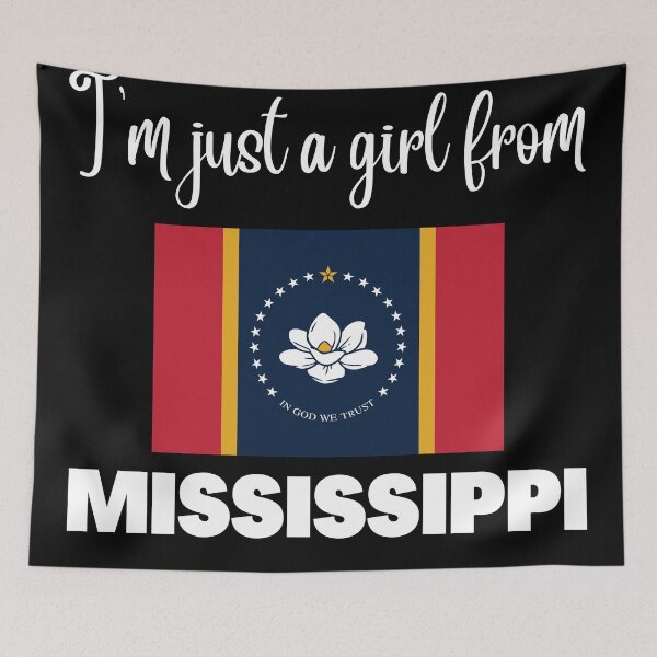 Item preview, I’m just a girl from Mississippi- State pride design for women and girls designed and sold by DesignsByDaddy.