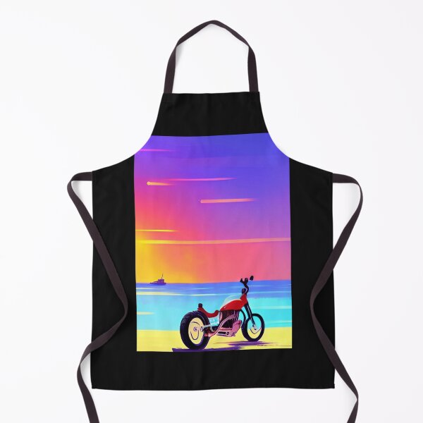 Item preview, PEACEFUL RETRO STYLE MOTORCYCLES AT THE BEACH designed and sold by sailorsam1805.