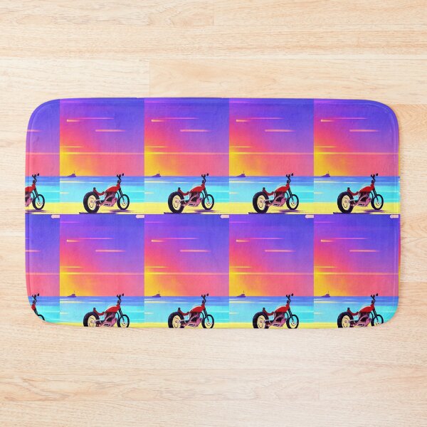 Item preview, PEACEFUL RETRO STYLE MOTORCYCLES AT THE BEACH designed and sold by sailorsam1805.