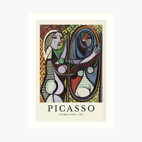 Vintage 1998 Picasso “Girl Before a Mirror” Art Poster
