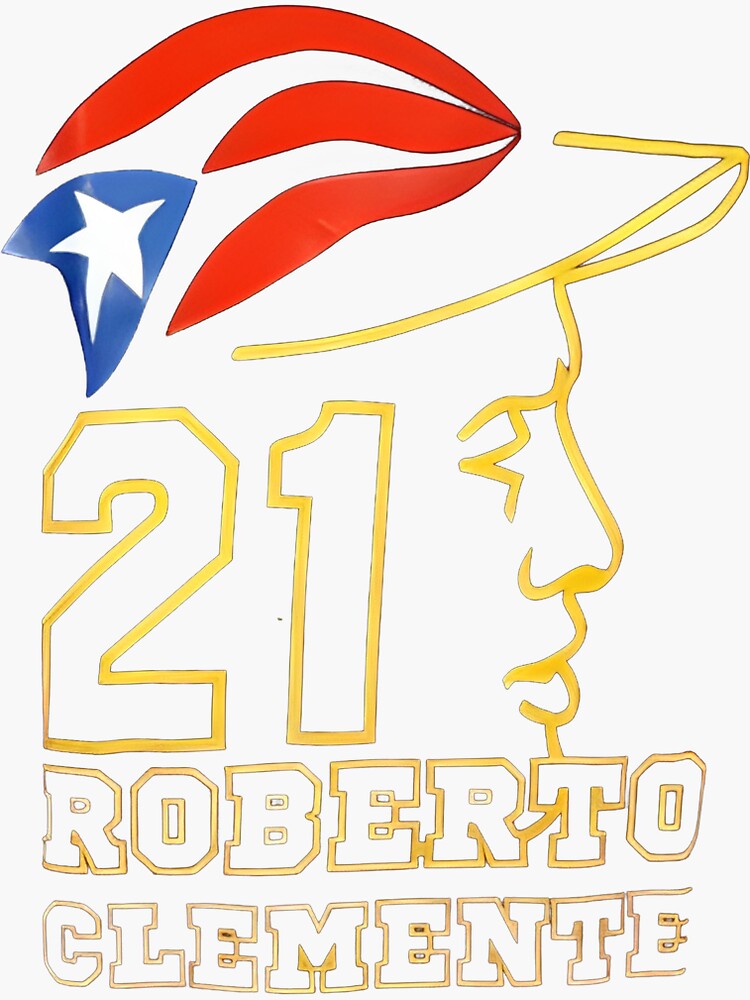 Clemente 21 Vintage T Shirt Sticker for Sale by DanielleEakins